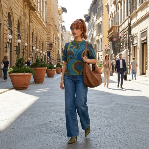 Florence Pucci-Style inspired Knitted classic tee