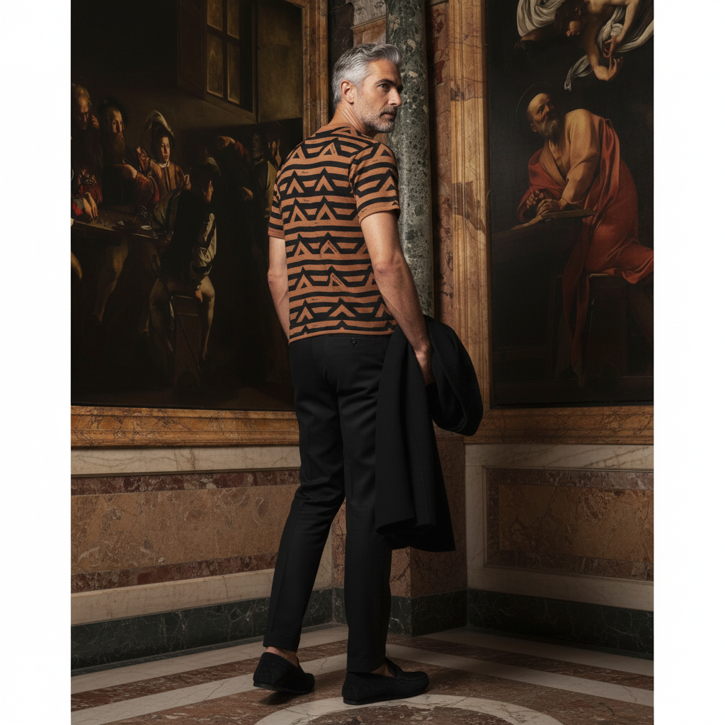 Roman Modern Pattern Knitted classic tee
