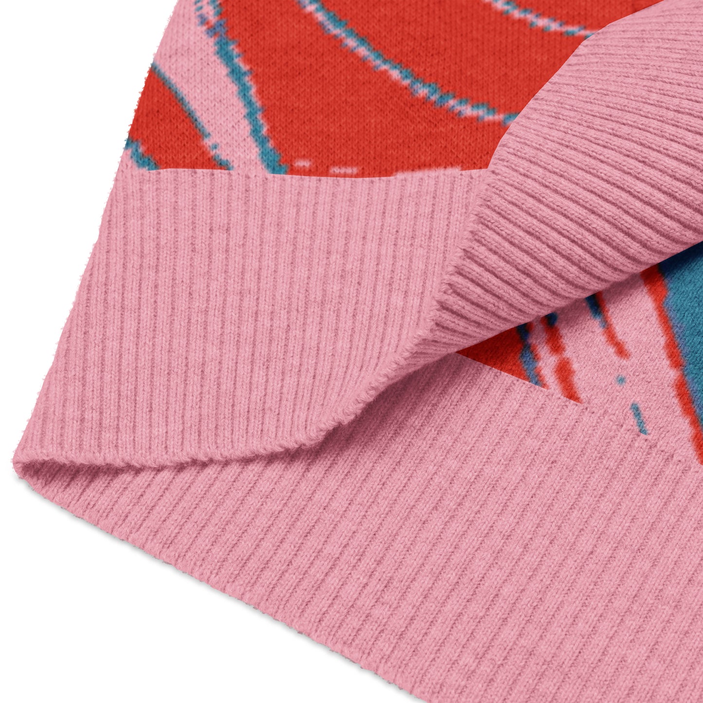 Pucci-Style Pink Knit V-neck vest