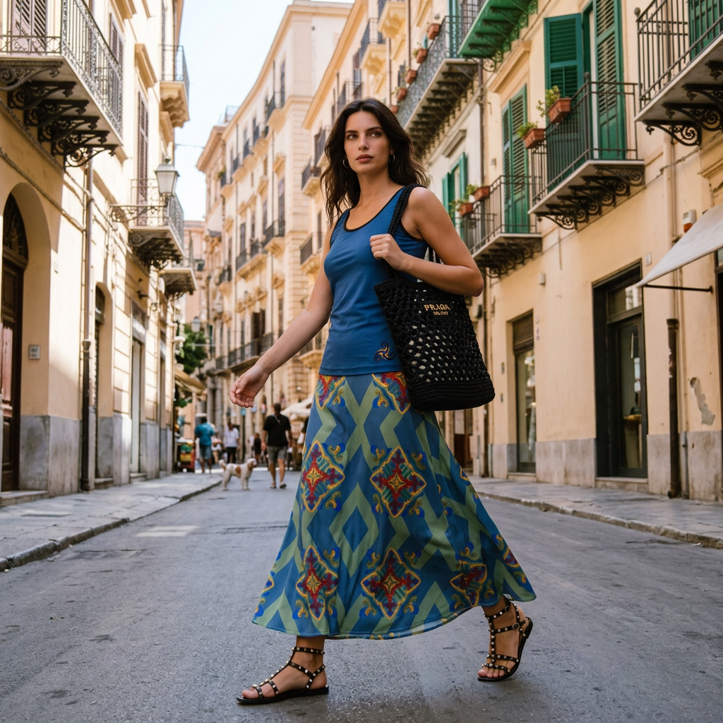Luce Siciliana - Midi Skirt