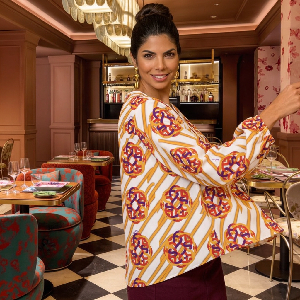 Roman Silk crepe Womens Blouse