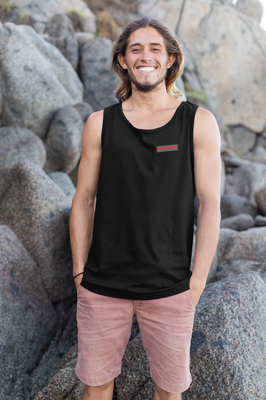 Men’s premium tank top with Italian Design Stripes