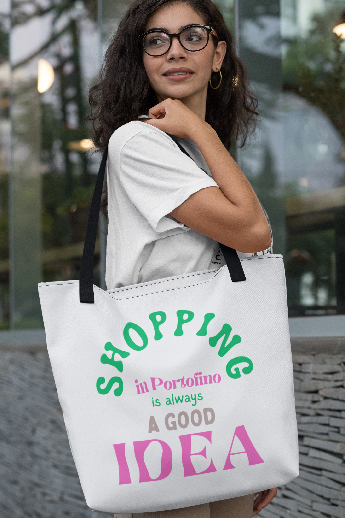 Tote Bag from Portofino "Shopping in Portofino is always a good idea"