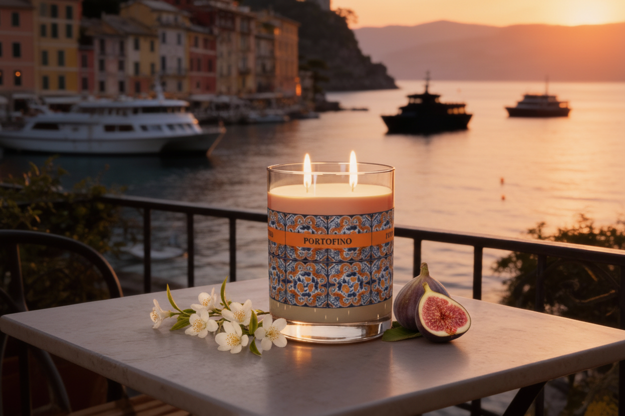 Taormina Inspired Scented Candle 11oz Glass Ocean Mist & Moss