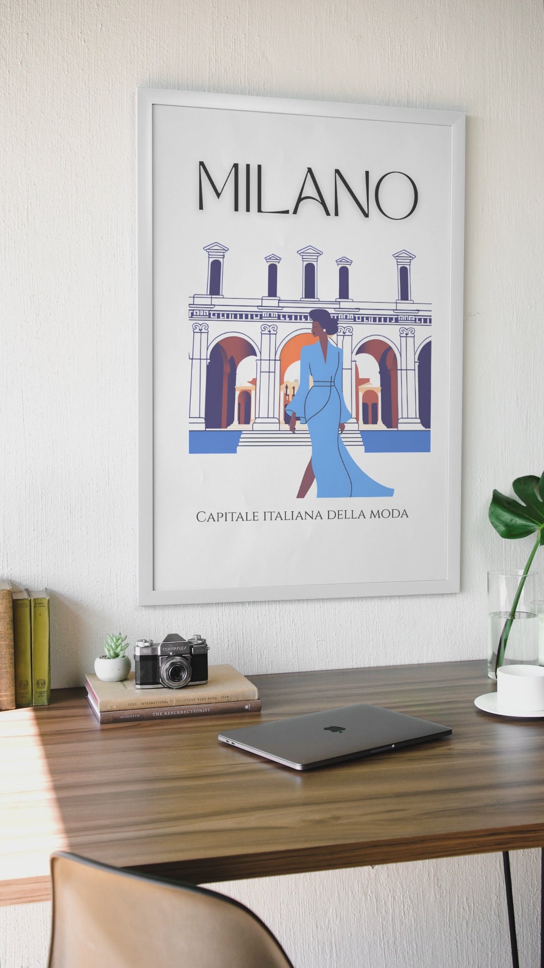 Milano Framed Canvas Art - Fashion Capital Wall Decor