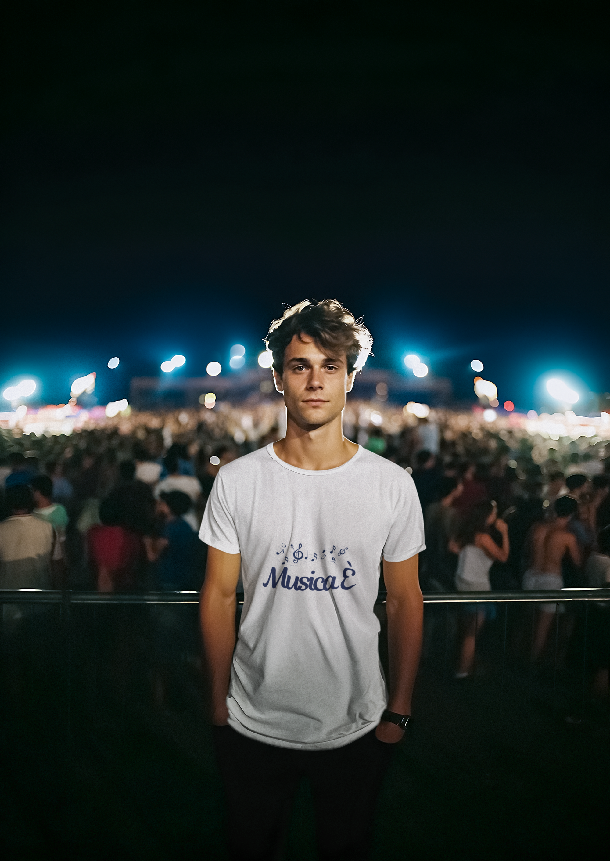 Italian Branded Jersey Short Sleeve Tee : "Musica è..." (Music is..)