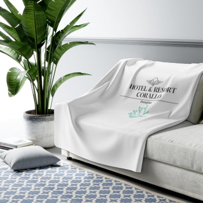 Hotel Corallo Resort Sherpa Fleece Blanket – Cozy Luxury for Home & Travel