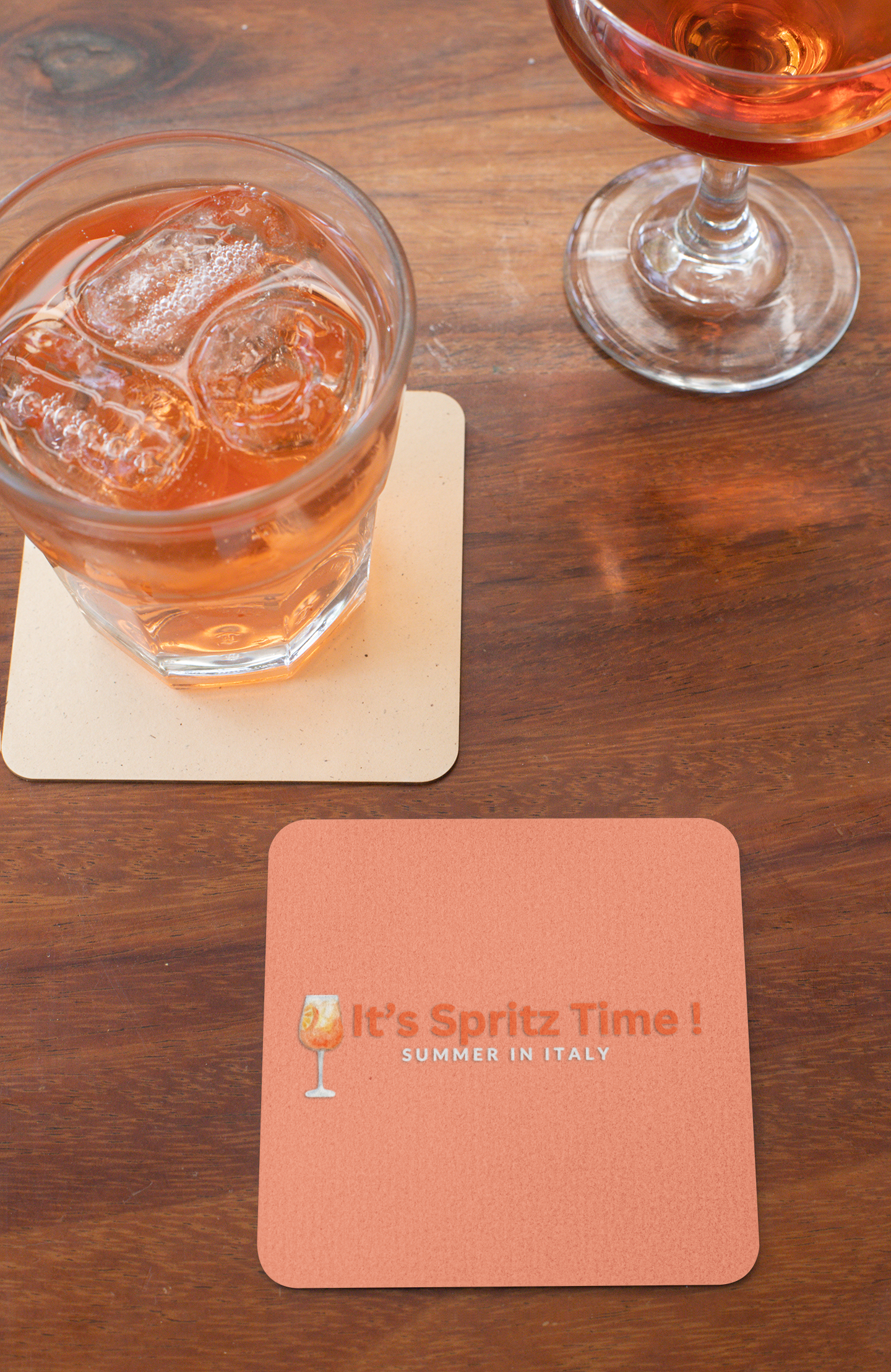 Spritz Time Coasters — 'It's Spritz Time! Summer in Italy' Drink Coasters (Set of 4)