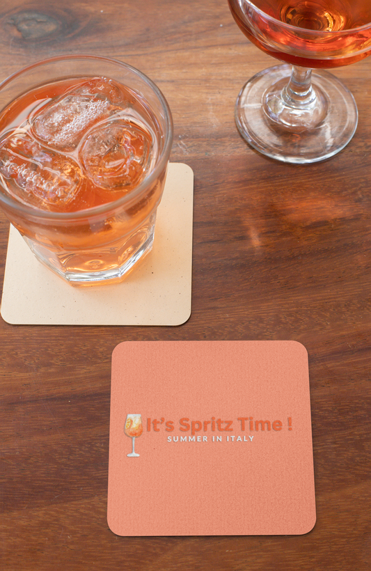 Spritz Time Coasters — 'It's Spritz Time! Summer in Italy' Drink Coasters (Set of 4)