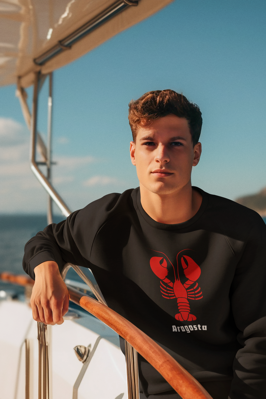 Lobster Knit Crew Neck Sweater – Italian Coastal Statement Knitwear