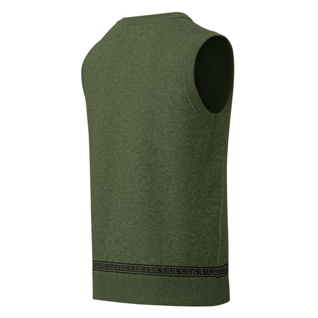 Milano Lion Burnt Olive Knit V-neck vest