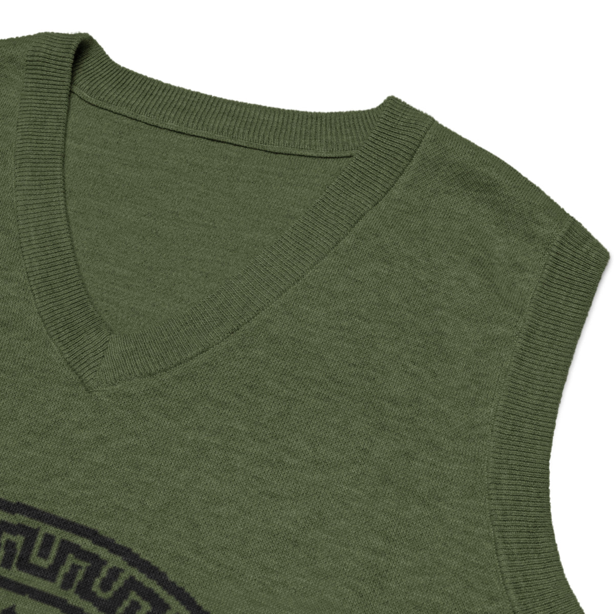 Milano Lion Burnt Olive Knit V-neck vest