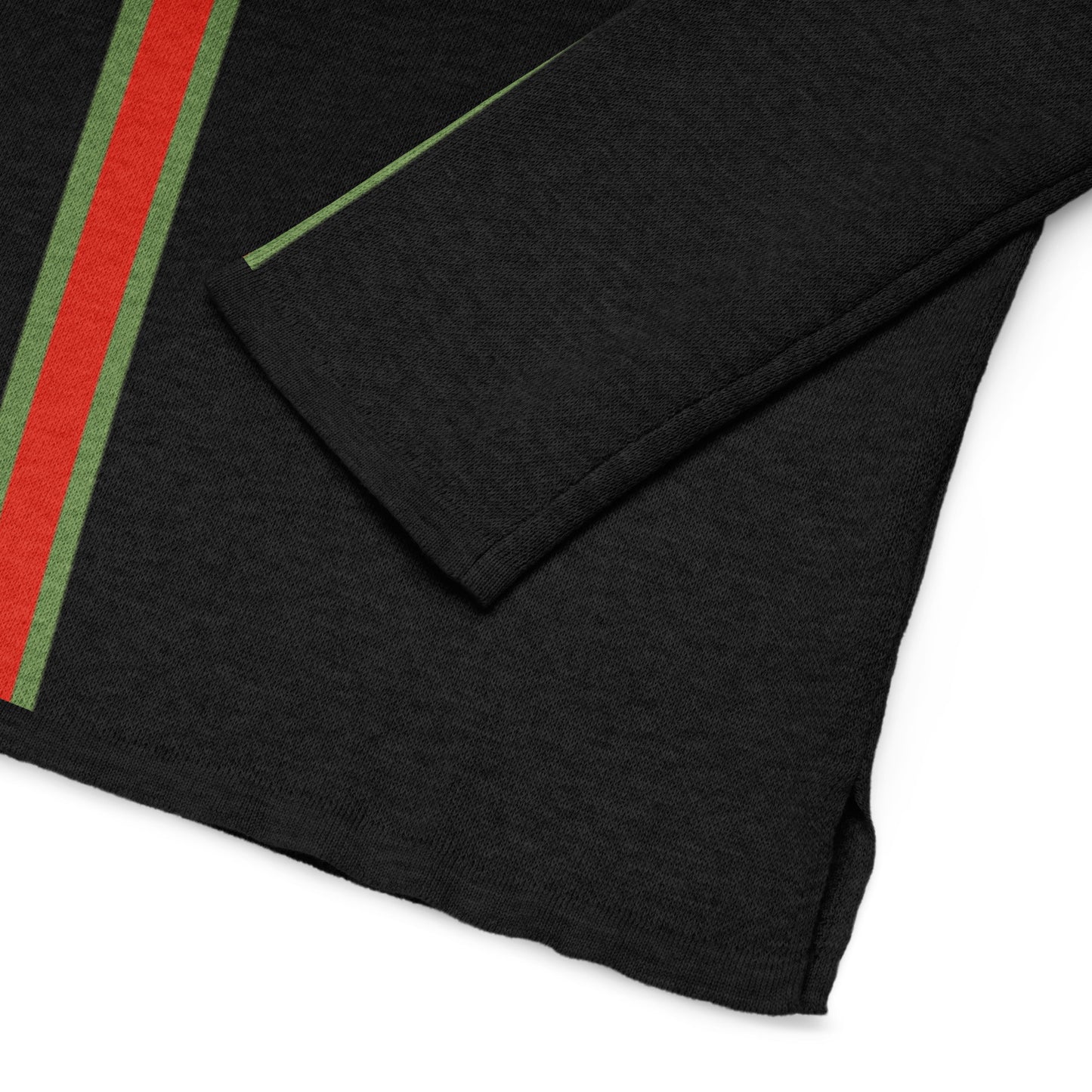 Black Italian Stripes Women’s straight bottom knitted sweater