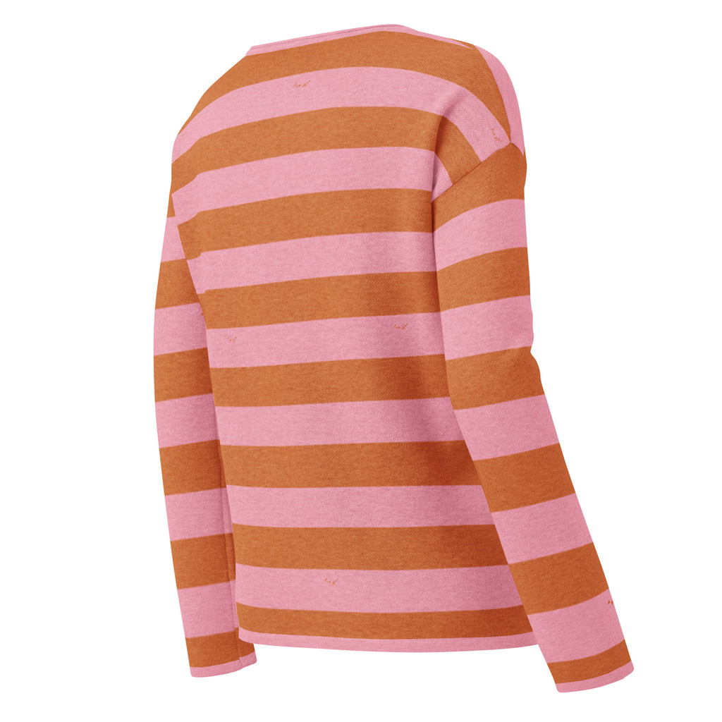 Capri Stripes Woman's straight bottom knitted sweater